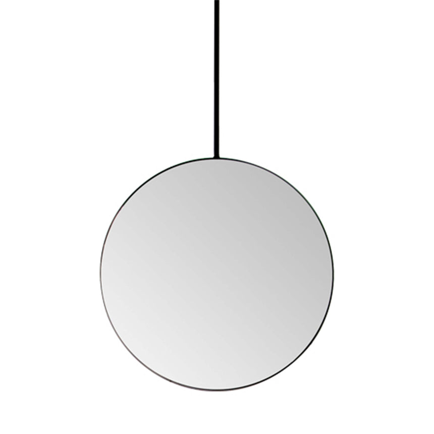 ADP Stella Framed Mirror 700mm Round Matte Black with 800mm Rain Framed Mirror ADP