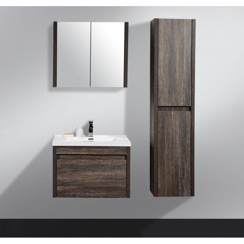BelBagno Alexandra 760mm Wall Hung Vanity — Silver Oak — ALEX-760W-SO — view 1