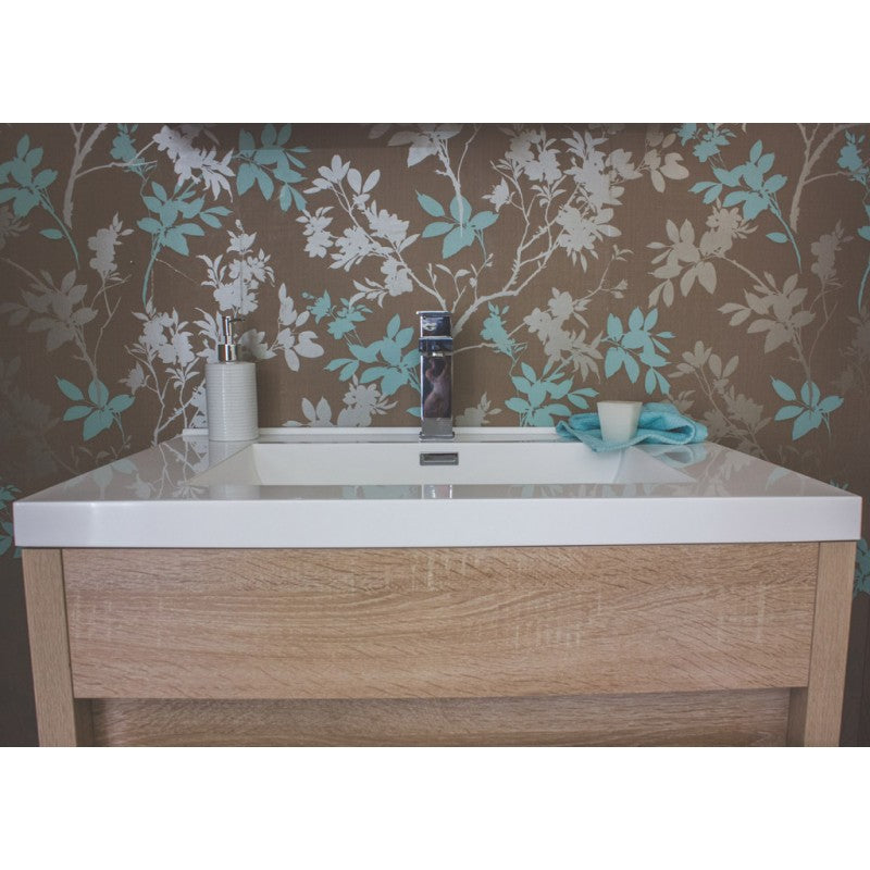 BelBagno Alexandra 760mm Wall Hung Vanity — White Oak — ALEX-760W-WO — view 2