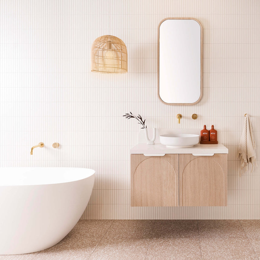 ADP Archie All Door Wall Hung Vanity Cherry Pie Premium Solid Surface Vanity ADP