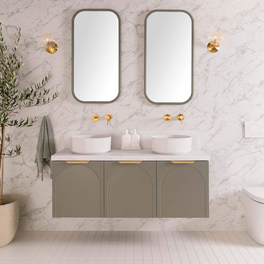 ADP Archie All Door Wall Hung Vanity Cherry Pie Premium Solid Surface Vanity ADP