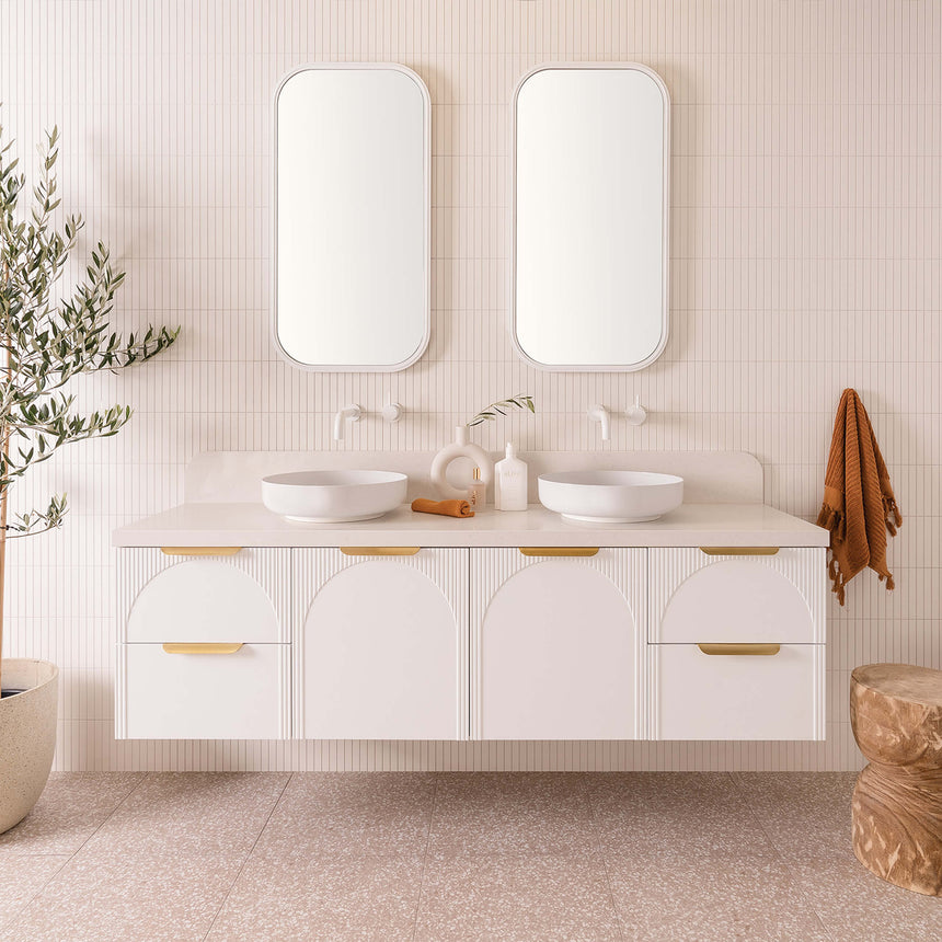 ADP Archie Door and Drawer Wall Hung Vanity Durasein Solid Surface Vanity ADP