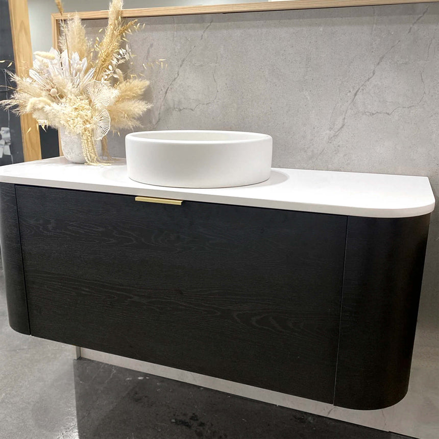 Bondi Black Oak Single Basin Vanity Vanity Otti Australia