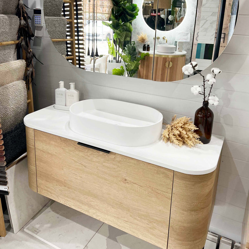 Bondi Natural Oak Single Basin Vanity Vanity Otti Australia
