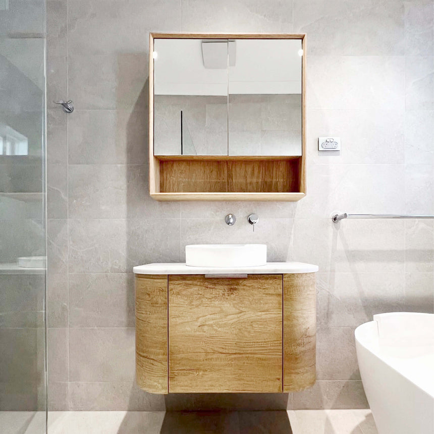 Bondi Natural Oak Single Basin Vanity Vanity Otti Australia