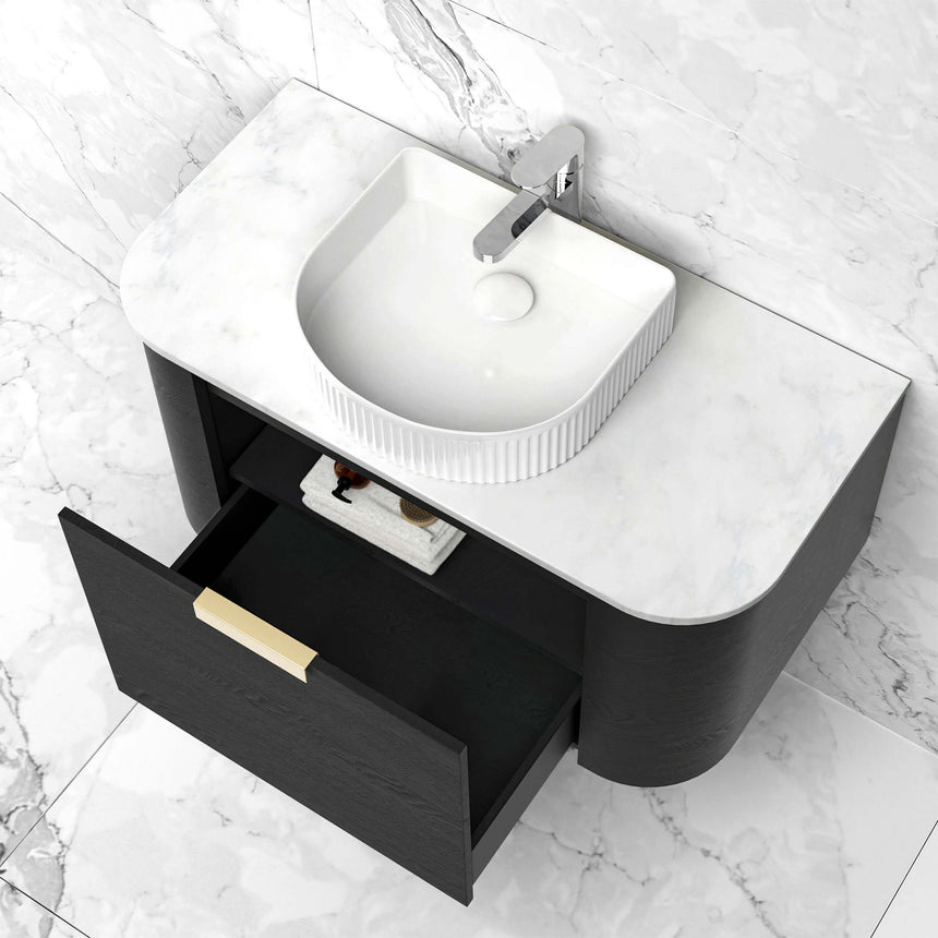 Bondi Black Oak Single Basin Vanity Vanity Otti Australia