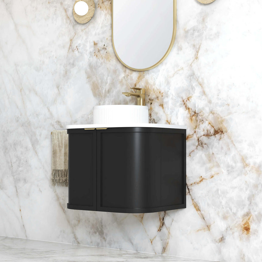 Hampshire Satin Black Single Basin Vanity Vanity Otti Australia