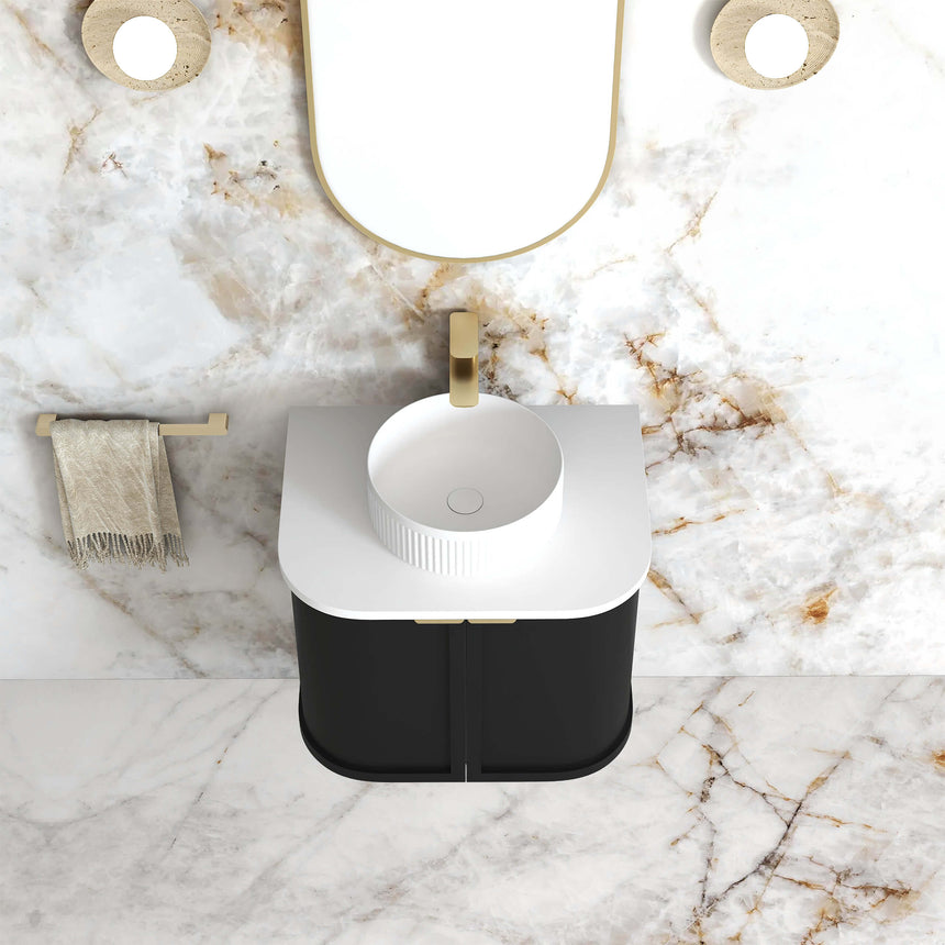 Hampshire Satin Black Single Basin Vanity Vanity Otti Australia