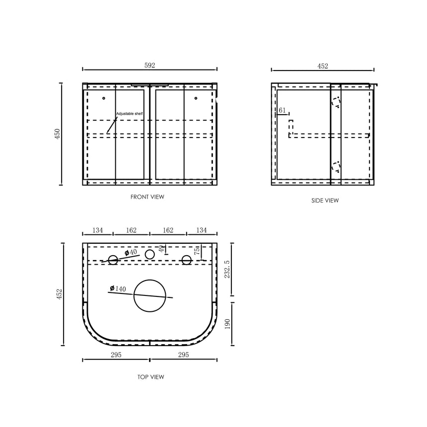 Hampshire Satin Black Single Basin Vanity Vanity Otti Australia
