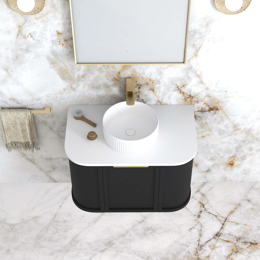 Hampshire Satin Black Single Basin Vanity Vanity Otti Australia