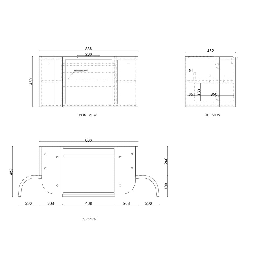 Hampshire Satin Black Single Basin Vanity Vanity Otti Australia