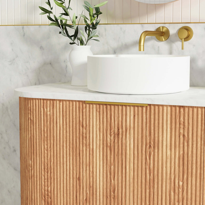 Bondi Woodland Oak Fluted Single Basin Vanity Vanity Otti Australia