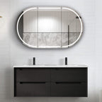 Byron Black Oak Ceramic Top Double Basin Vanity