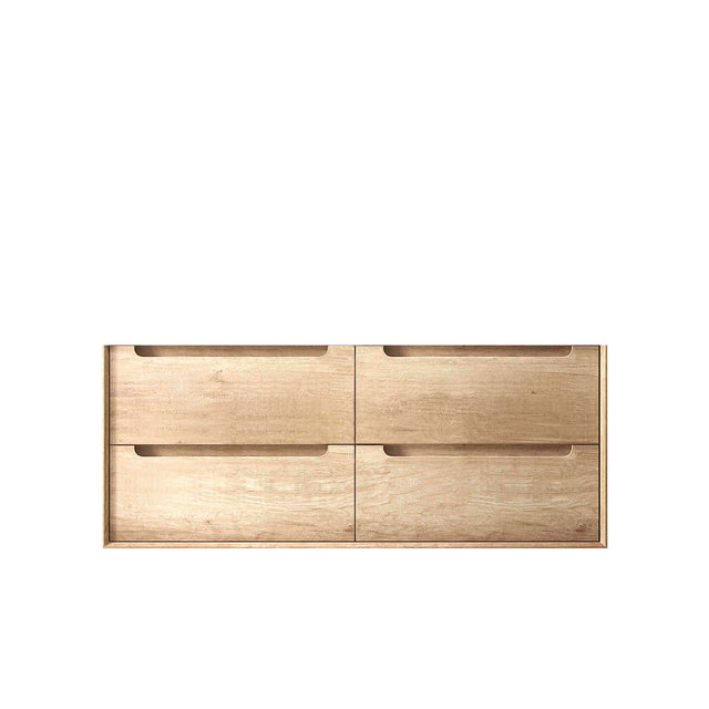 Byron Natural Oak Double Basin Vanity Cabinet Vanity Otti Australia 1200mm