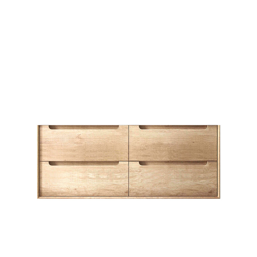 Byron Natural Oak Double Basin Vanity Cabinet Vanity Otti Australia 1200mm