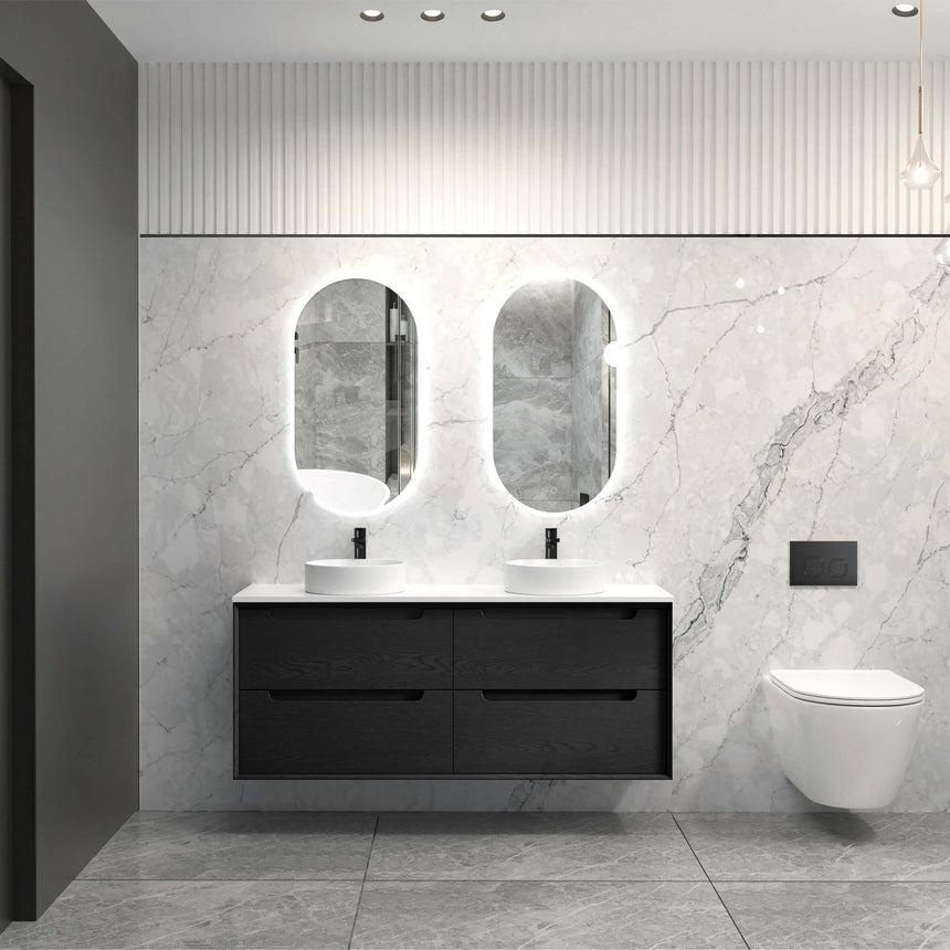 Byron Black Oak Double Basin Vanity Vanity Otti Australia