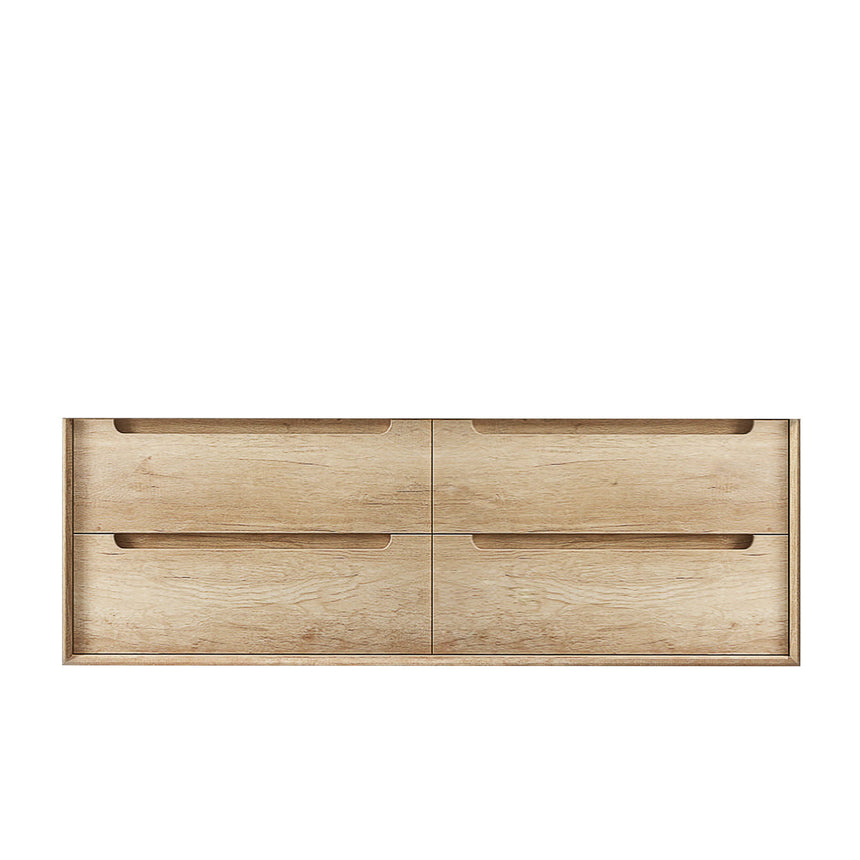 Byron Natural Oak Double Basin Vanity Cabinet Vanity Otti Australia 1500mm