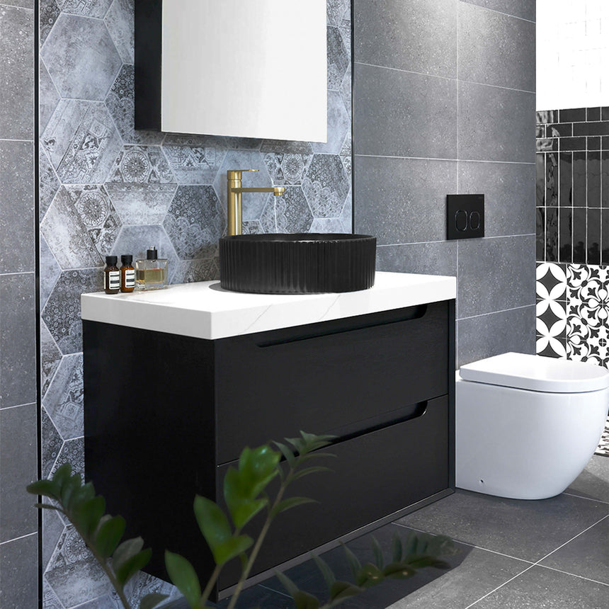 Byron Black Oak Single Basin Vanity Vanity Otti Australia