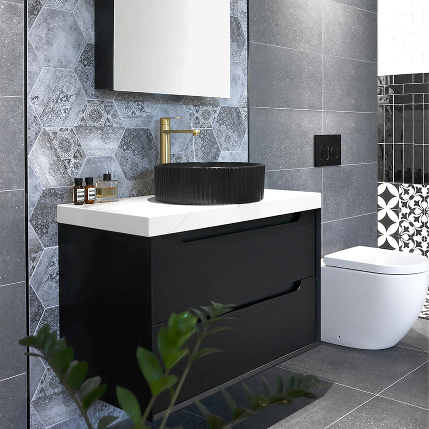 Byron Black Oak Single Basin Vanity Vanity Otti Australia