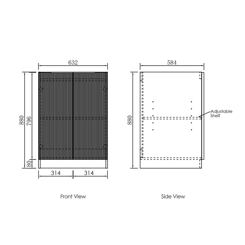 Bondi Matte White Base Cabinet Sets Floor Standing Joinery 1300mm Laundry Otti Australia