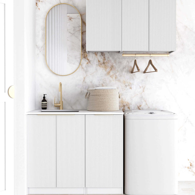 Bondi Matte White Laundry Sets 1715mm Laundry Otti Australia Quartz Aterra Type A