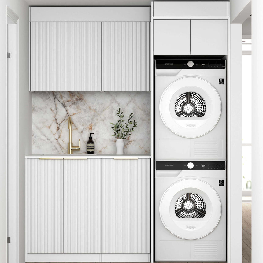 Bondi Matte White Laundry Sets 1715mm Laundry Otti Australia Quartz Aterra Type C