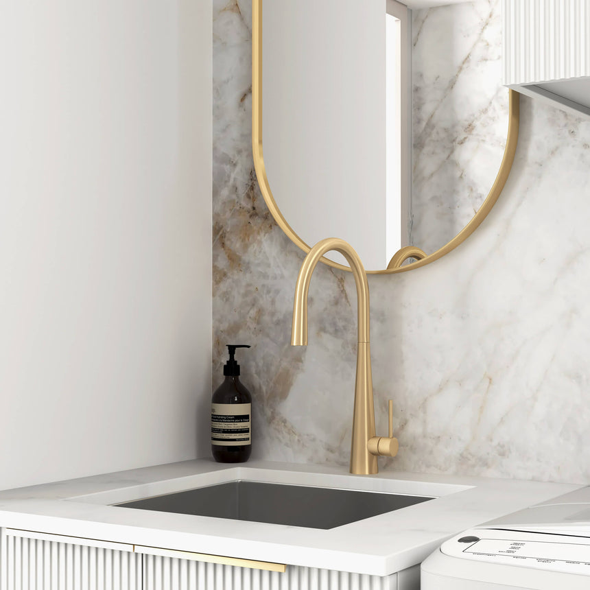 Bondi Matte White Mini Laundry Set 650mm Laundry Otti Australia