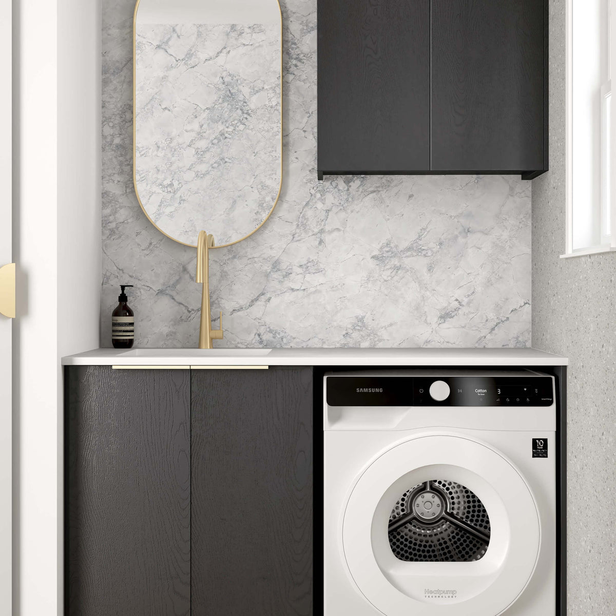 Otti Byron Black Oak Laundry Sets 1305mm | Tilemall