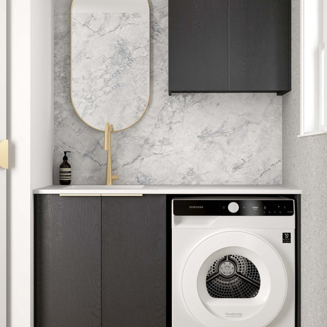 Byron Black Oak Laundry Sets 1305mm Laundry Otti Australia Quartz Aterra Type A