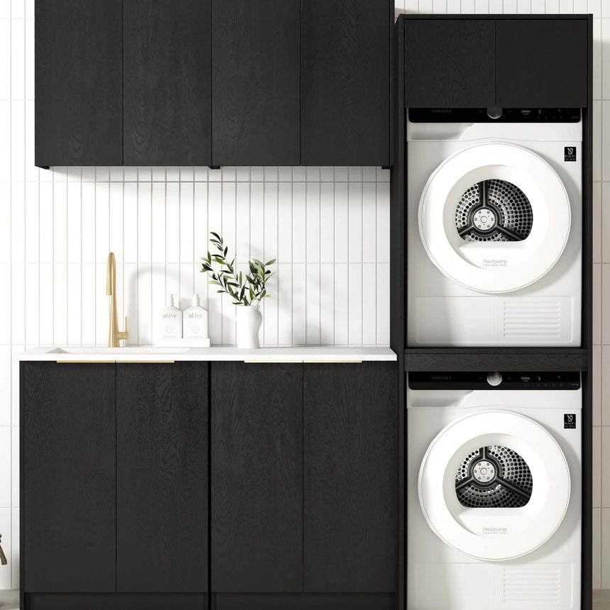 Byron Black Oak Laundry Sets 1960mm Laundry Otti Australia Quartz Aterra Type C