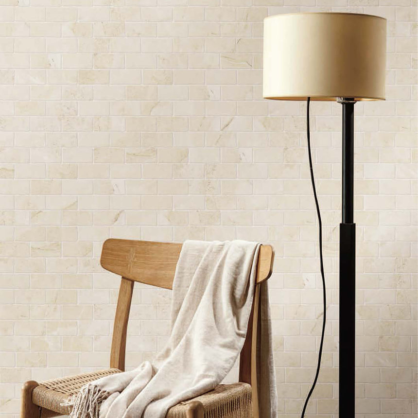 Capri Edge Mosaic 299x305 Tumbled Nutmeg Porcelain Mosaic Tilemall