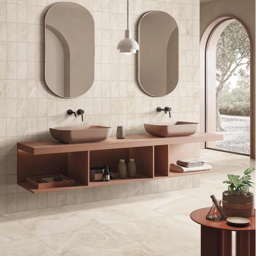 Capri Subway 100x200 Surface Tec Nutmeg Tumbled Edge Subway Tilemall