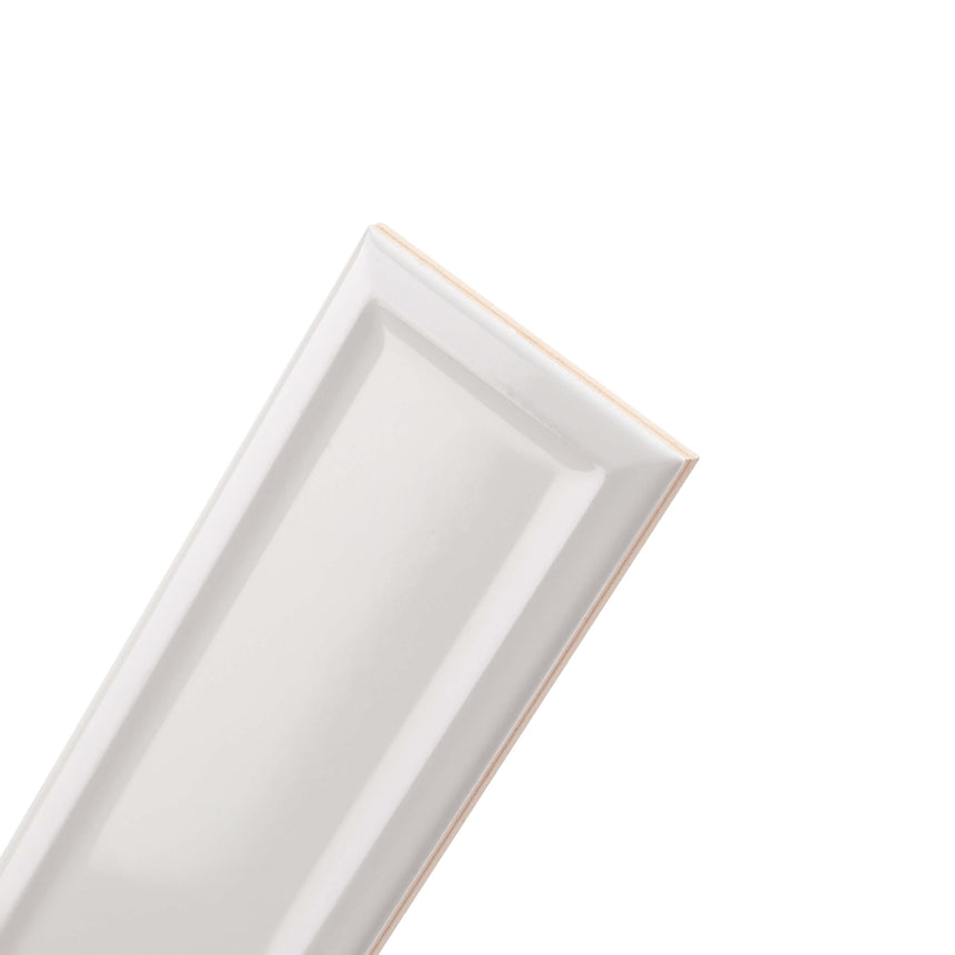 Ceramic 3D Tile 68x280 Concave Gloss White Subway Tilemall