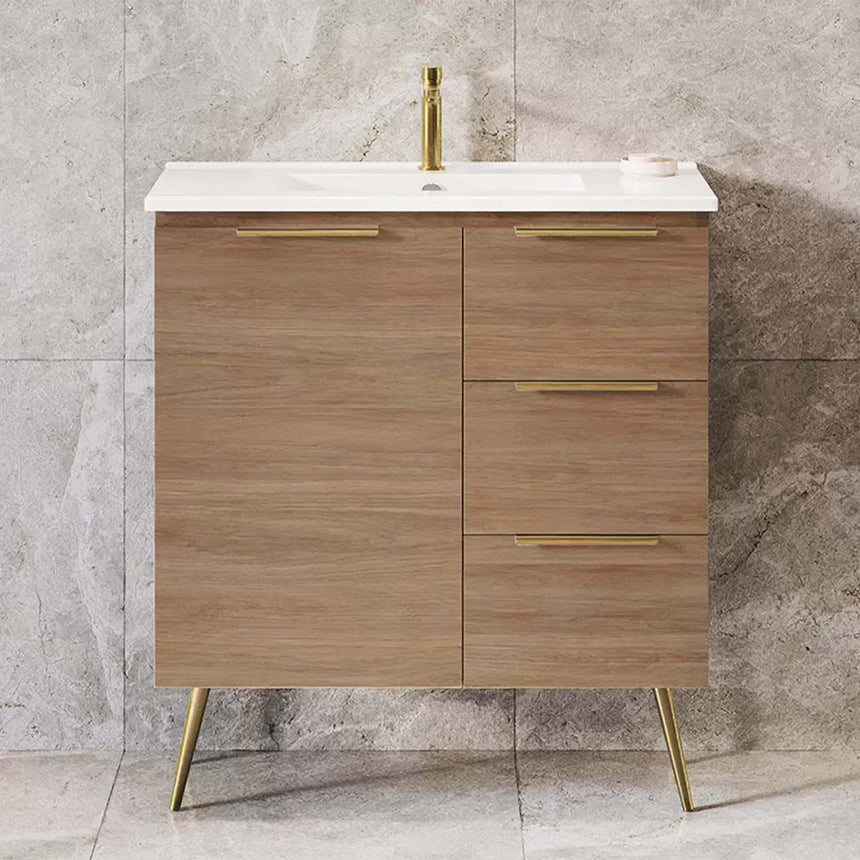 Florida Ensuite Vanity On Legs Urban Top Vanity Timberline 600mm