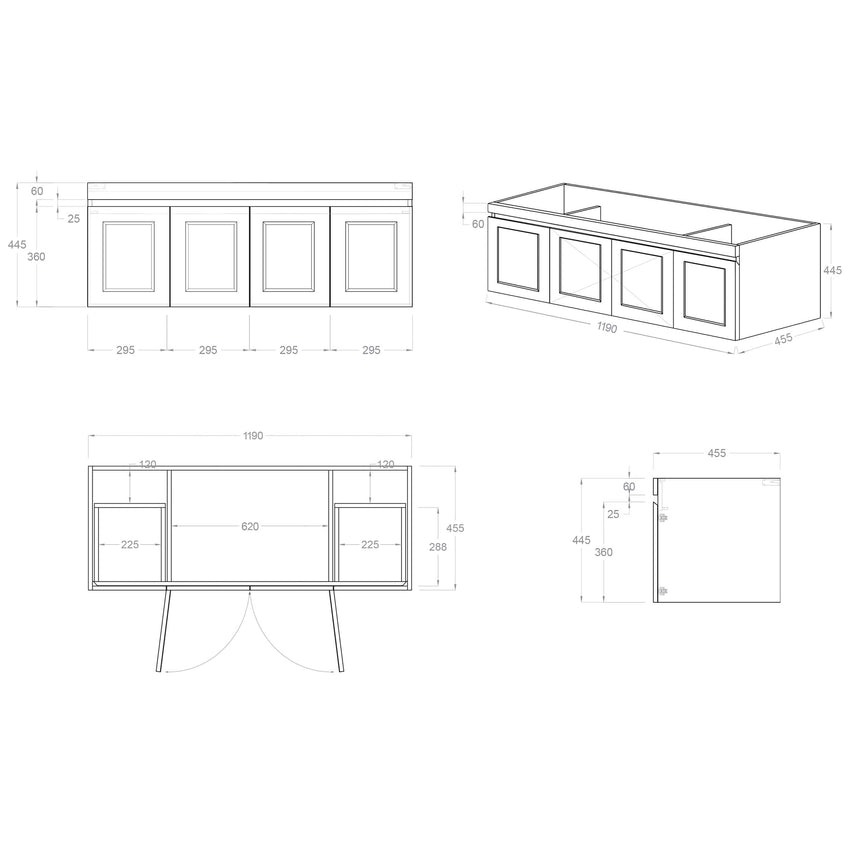Hampton MKII Matte White Single Basin Vanity Vanity Otti Australia