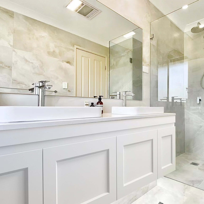 Hampton MKII Matte White Double Basin Vanity Vanity Otti Australia