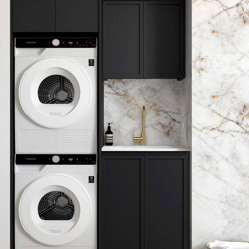 Hampshire Matte Black Laundry Sets 1305mm Laundry Otti Australia Quartz Aterra Type C