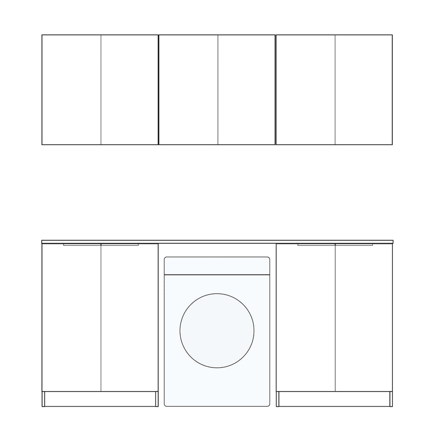 Hampshire Matte Black Laundry Sets 1960mm Laundry Otti Australia Quartz Aterra Type B