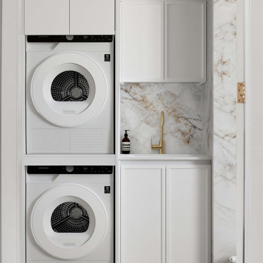 Hampshire Matte White Laundry Sets 1305mm Laundry Otti Australia Quartz Aterra Type C