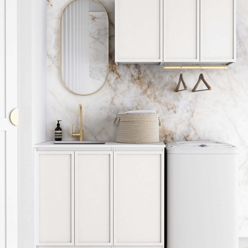 Hampshire Matte White Laundry Sets 1715mm Laundry Otti Australia Quartz Aterra Type A