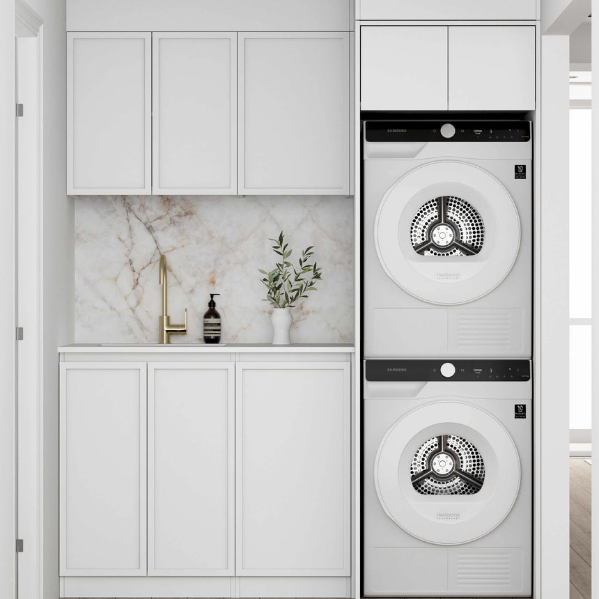 Hampshire Matte White Laundry Sets 1715mm Laundry Otti Australia Quartz Aterra Type C