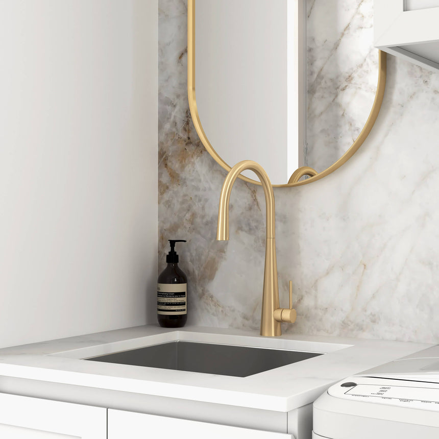 Hampshire Matte White Mini Laundry Set 650mm Laundry Otti Australia