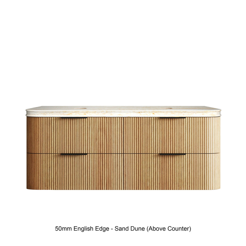 Corner and edge profile detail of Otti Havana Fluted woodland oak – view 2 by Tilemall