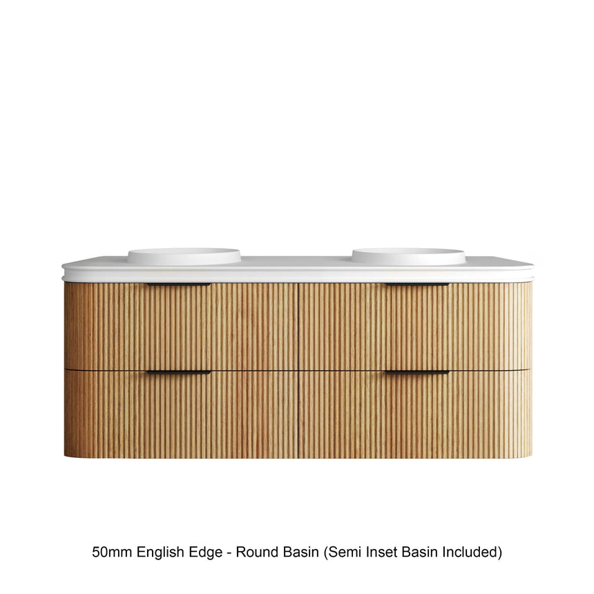 Corner and edge profile detail of Otti Havana Fluted woodland oak – view 5 by Tilemall