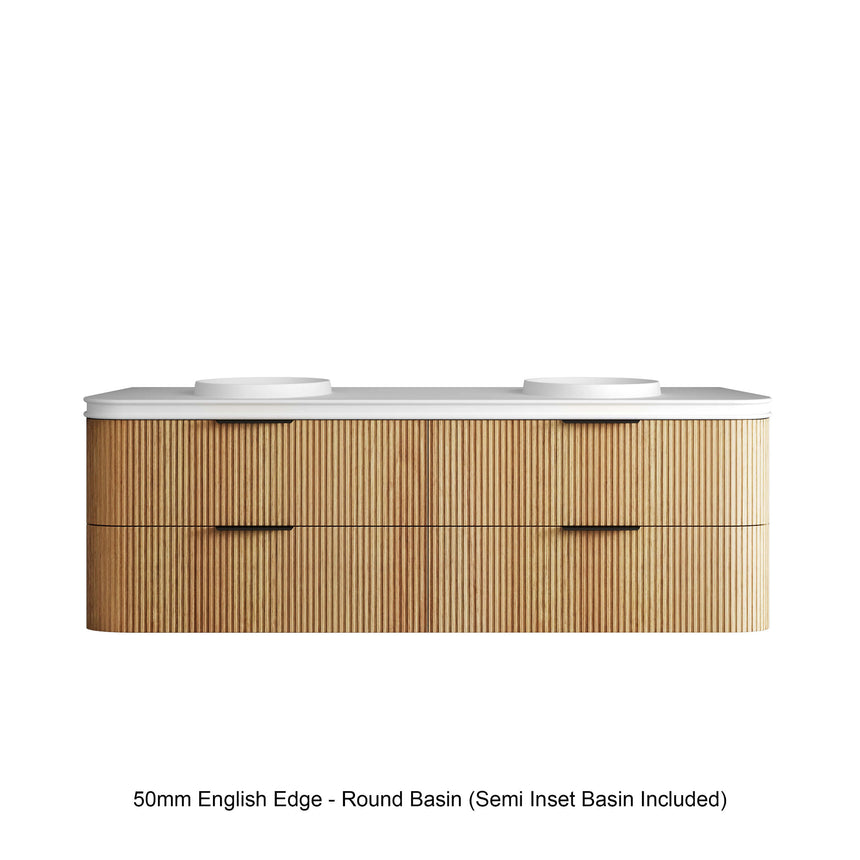 Corner and edge profile detail of Otti Havana Fluted woodland oak – view 13 by Tilemall