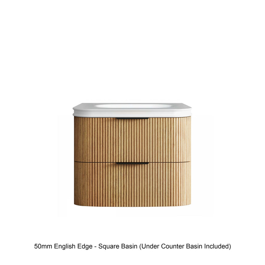 Corner and edge profile detail of Otti Havana Fluted 750mm woodland oak – view 10 by Tilemall