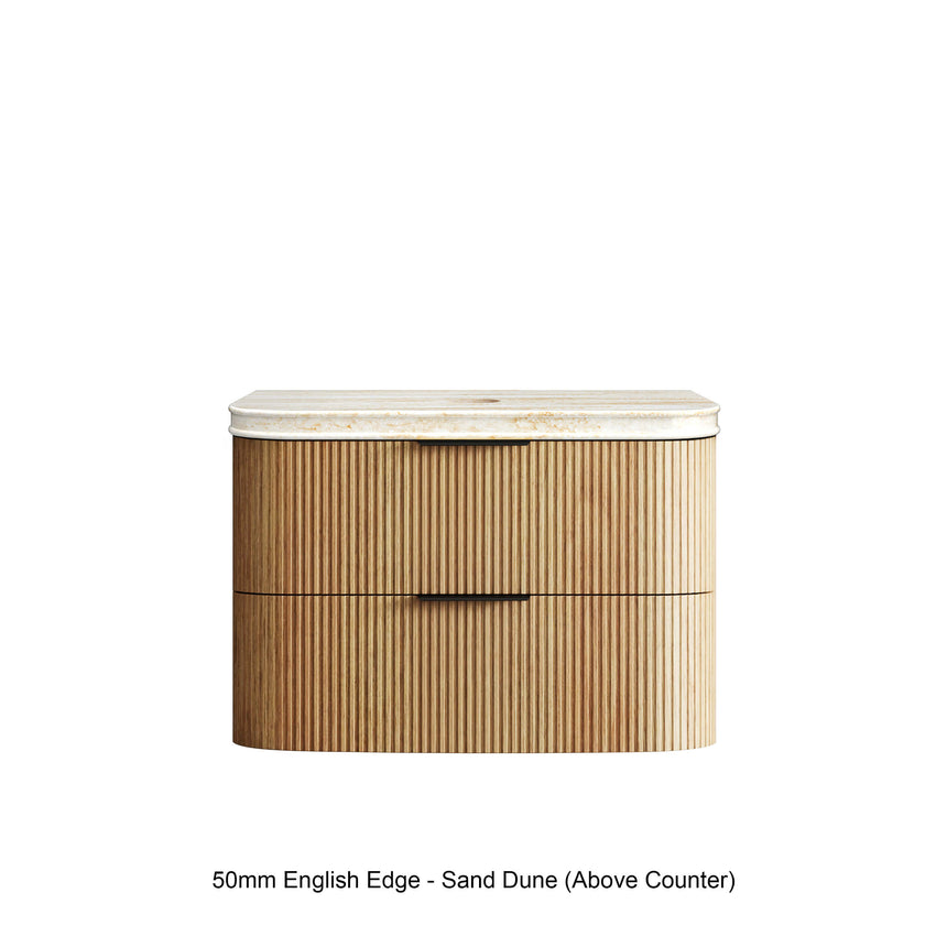Corner and edge profile detail of Otti Havana Fluted 900mm woodland oak – view 18 by Tilemall