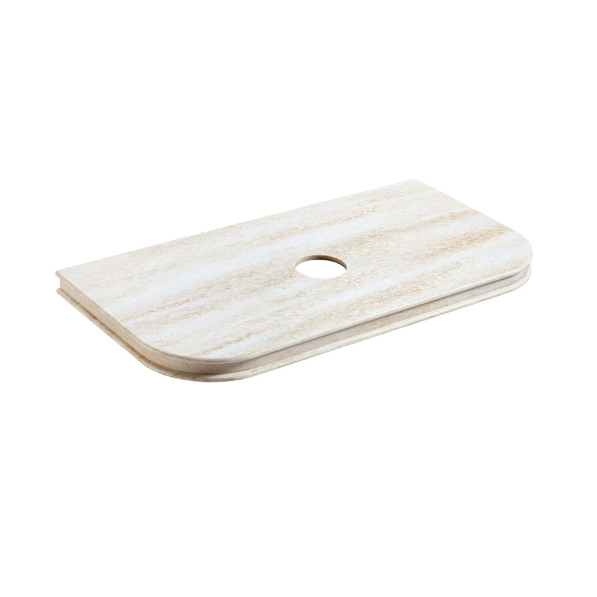 Corner and edge profile detail of Havana Fluted woodland oak