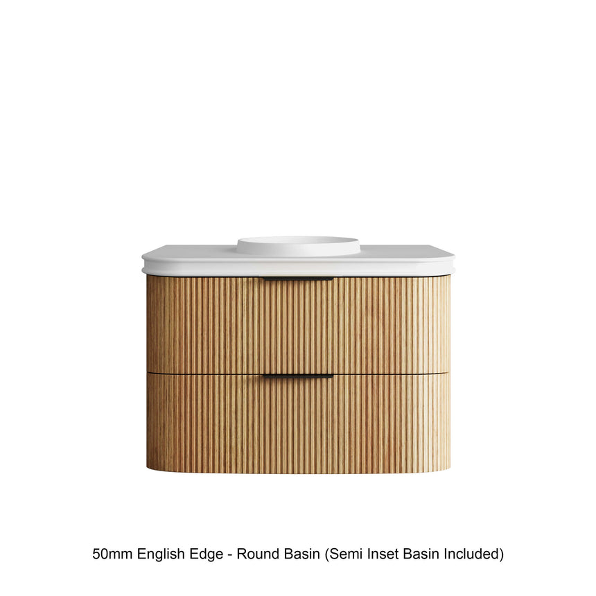 Corner and edge profile detail of Otti Havana Fluted 900mm woodland oak – view 16 by Tilemall