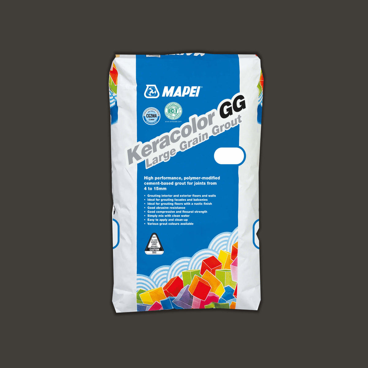 Mapei Keracolor GG 20kg black large grain grout bag by Tilemall